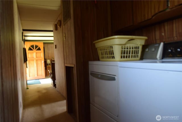 5317 208th St E, Spanaway, WA 98387 - washroom featuring separate washer and dryer and carpet