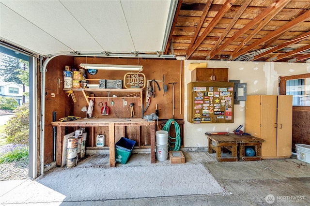 interior space featuring a garage
