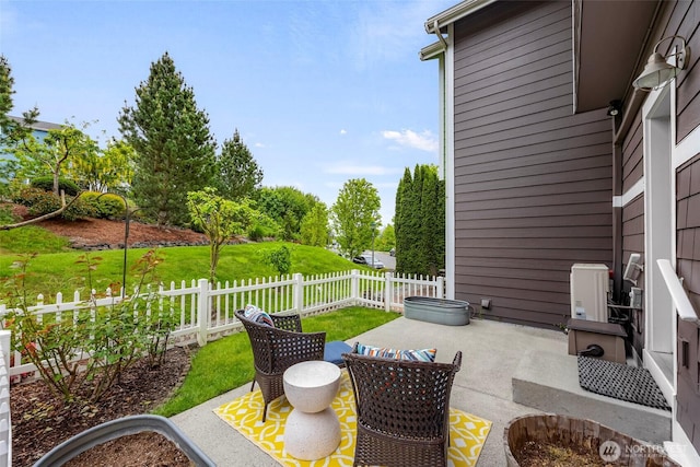 view of patio with a fenced backyard