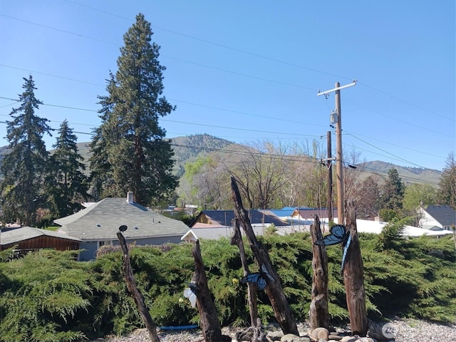 view of street with a mountain view