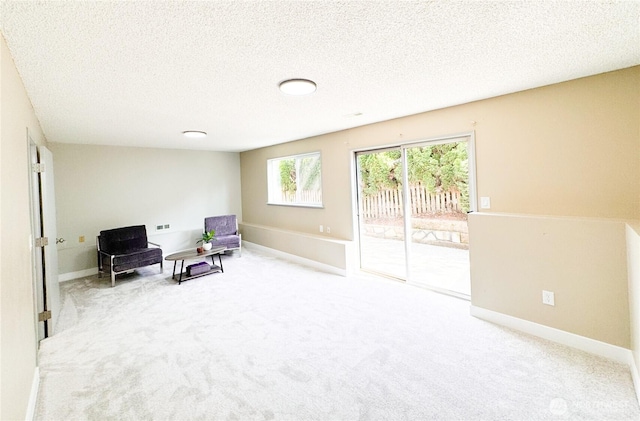 27526 26th Ave S, Federal Way, WA 98003 - sitting room with carpet flooring, a textured ceiling, and baseboards