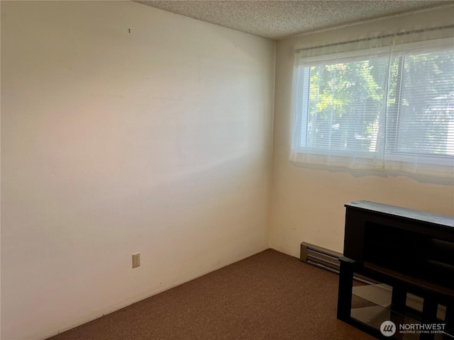 610 W Spruce St, Sequim, WA 98382 - unfurnished room featuring a textured ceiling and dark carpet