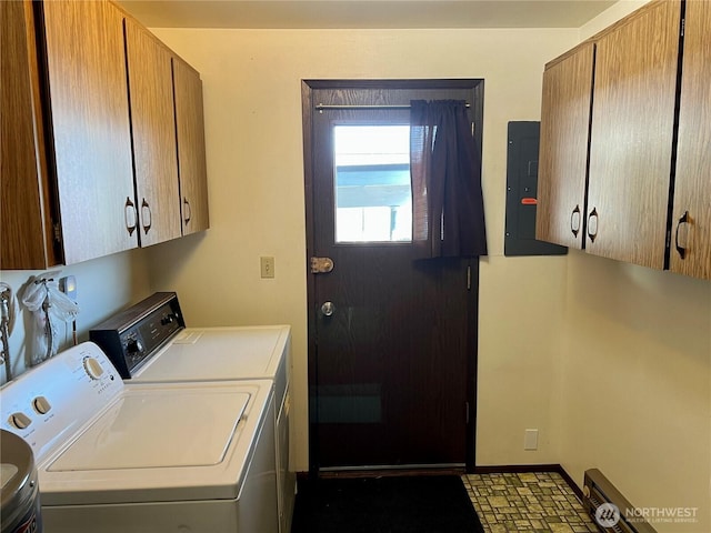 610 W Spruce St, Sequim, WA 98382 - washroom featuring cabinet space and separate washer and dryer