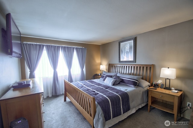 view of carpeted bedroom