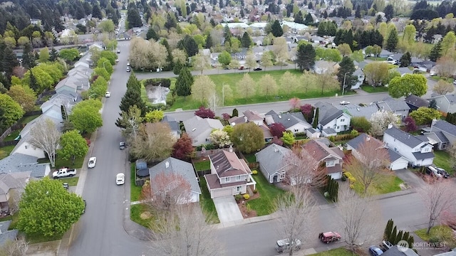 aerial view with a residential view