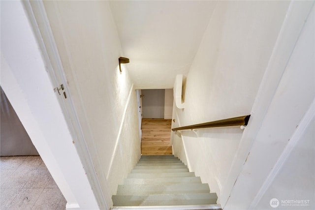 view of stairway