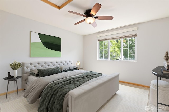 4254 Roxanna Loop SE, Lacey, WA 98503 - bedroom featuring baseboards, light colored carpet, and a ceiling fan