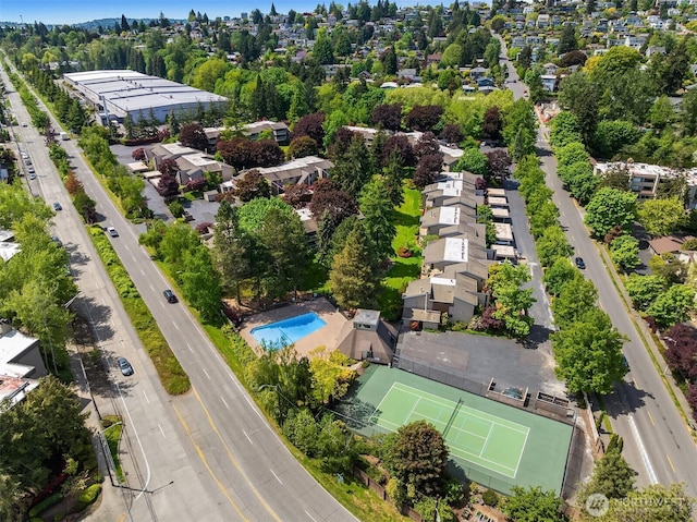 aerial view of residential area