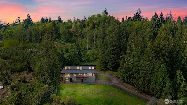 3837 Columbia Heights Rd, Longview, WA 98632 - birds eye view of property featuring a forest view
