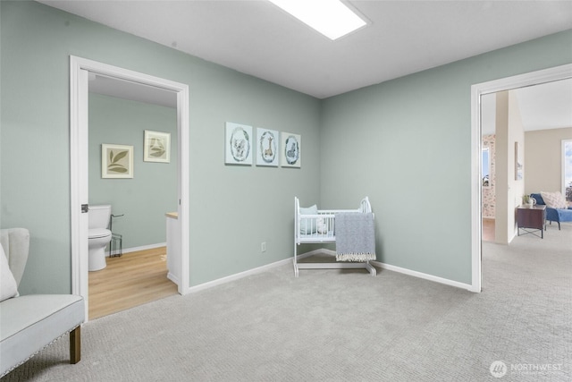 3837 Columbia Heights Rd, Longview, WA 98632 - bedroom with baseboards, carpet flooring, and ensuite bath