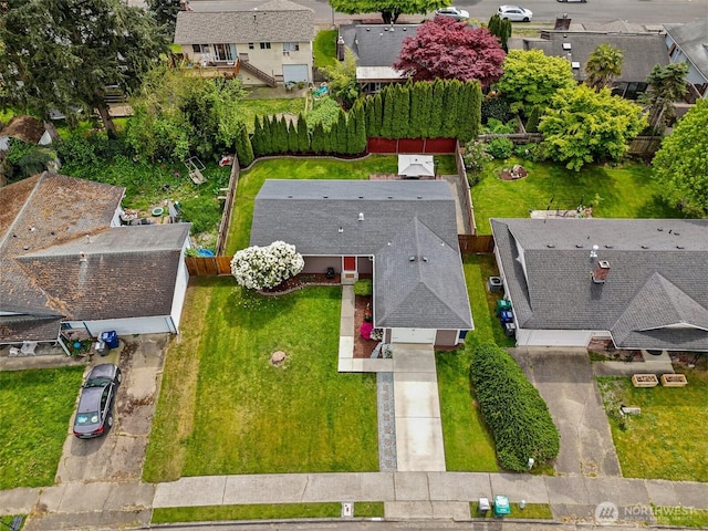 birds eye view of property featuring a residential view