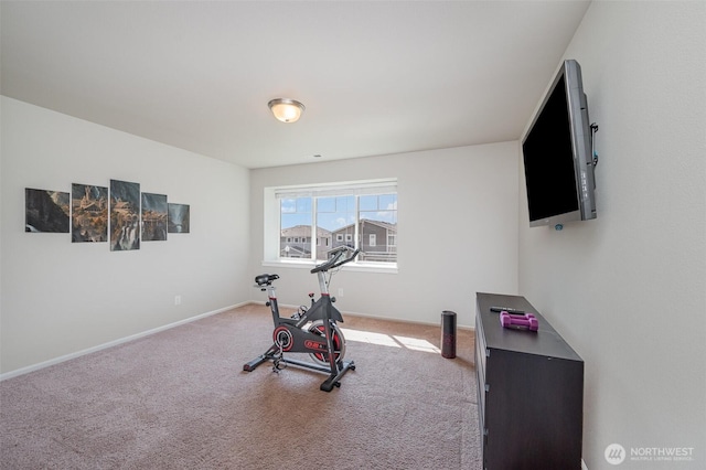24524 96th Ave S, Kent, WA 98030 - exercise room featuring carpet flooring and baseboards