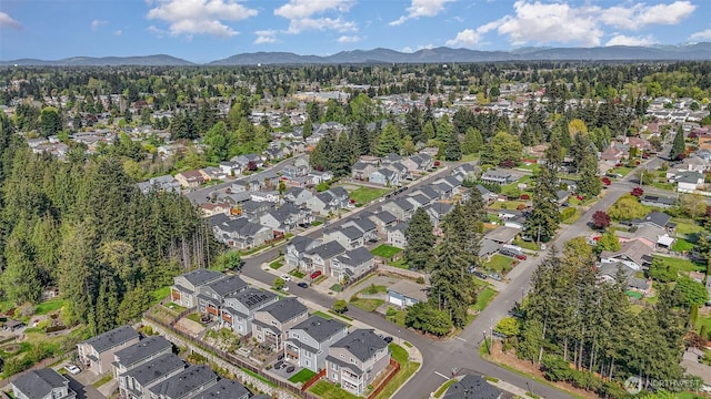 24524 96th Ave S, Kent, WA 98030 - aerial overview of property's location with a mountain backdrop and nearby suburban area