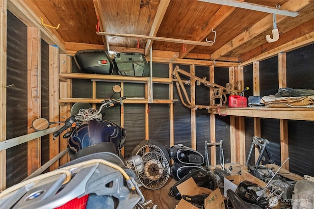 view of storage area