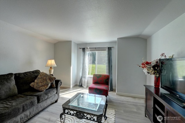 19802 118th Avenue Ct E, Graham, WA 98338 - living room featuring light wood finished floors and a textured ceiling