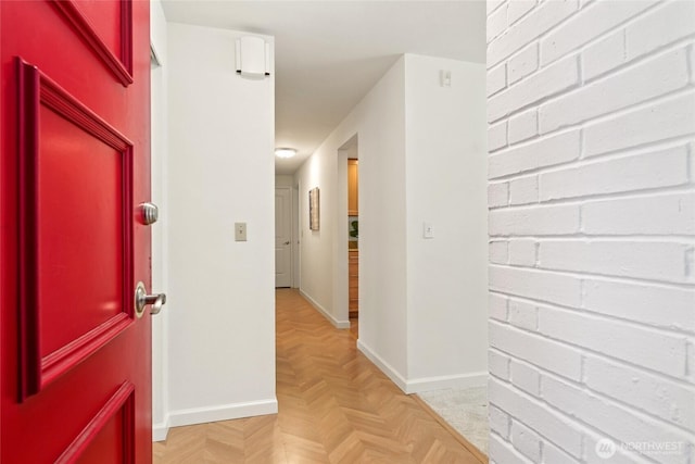 hallway with baseboards