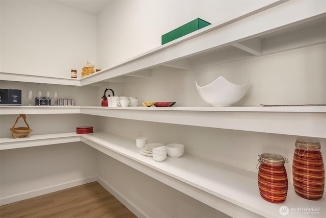 view of storage area