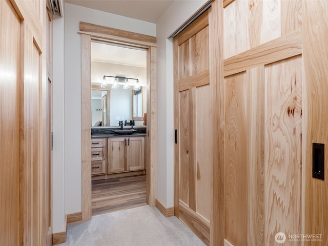 interior space with vanity