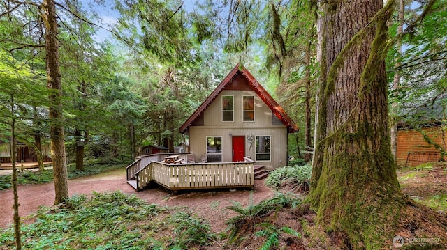 18016 Glacier Rim Dr, Glacier, WA 98244 - rear view of property with a wooden deck