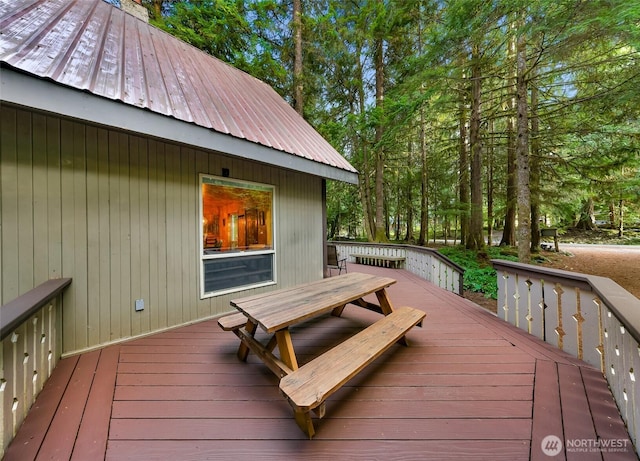 18016 Glacier Rim Dr, Glacier, WA 98244 - wooden terrace featuring outdoor dining area