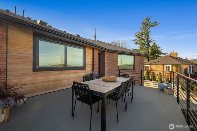 view of patio / terrace featuring outdoor dining space