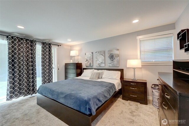 4204 Arbordale Ave W, University Place, WA 98466 - bedroom with light carpet, recessed lighting, and baseboards