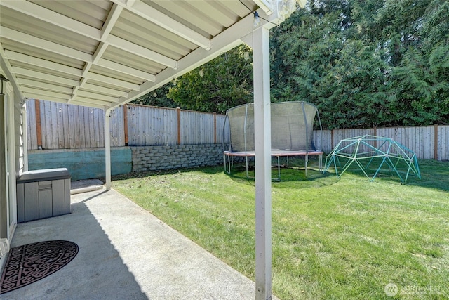 4204 Arbordale Ave W, University Place, WA 98466 - view of yard with a trampoline and a patio area