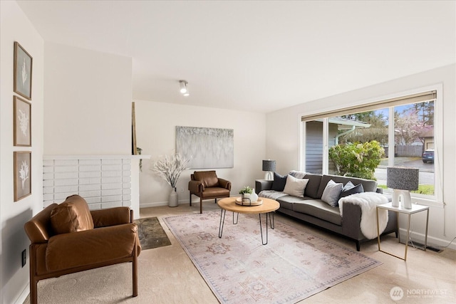 15510 NE 59th St, Redmond, WA 98052 - living room with carpet, visible vents, and baseboards