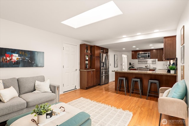 15510 NE 59th St, Redmond, WA 98052 - living room with recessed lighting and light wood-style floors