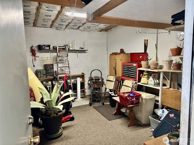 view of storage room