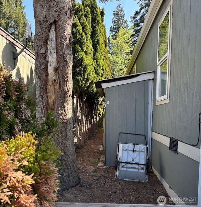 view of side of property with crawl space
