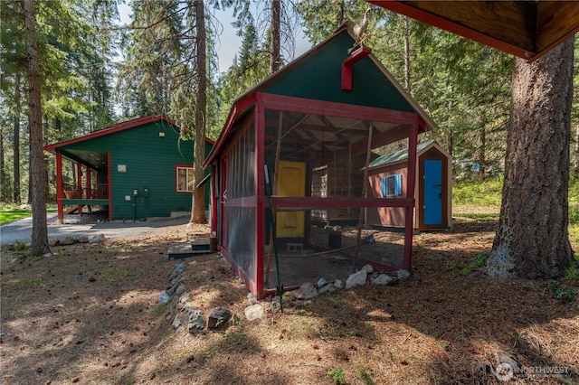 view of poultry coop