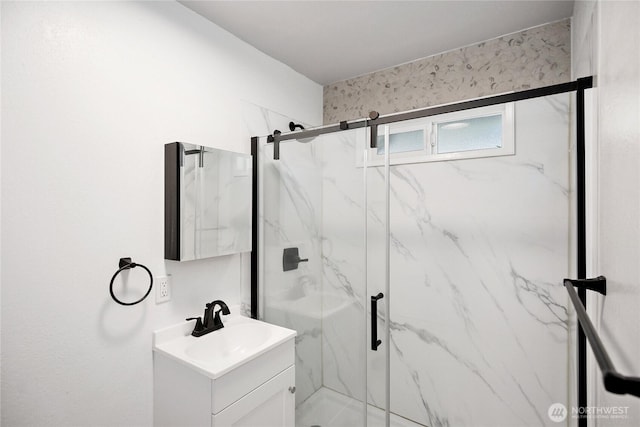 240 Willow St, Bremerton, WA 98310 - full bath with vanity and a marble finish shower