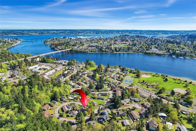 240 Willow St, Bremerton, WA 98310 - drone / aerial view featuring a water view