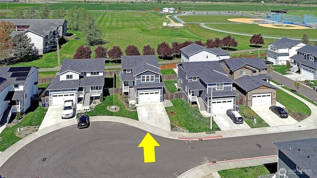 bird's eye view featuring a residential view