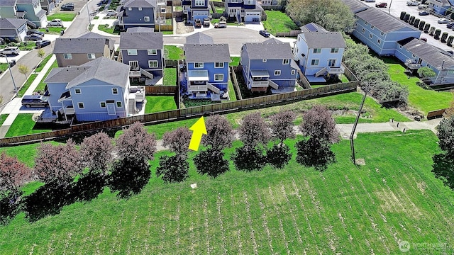 bird's eye view featuring a residential view