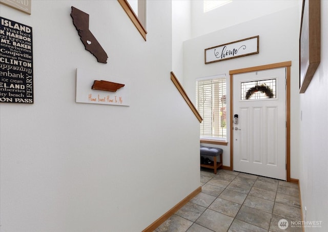 entrance foyer with baseboards