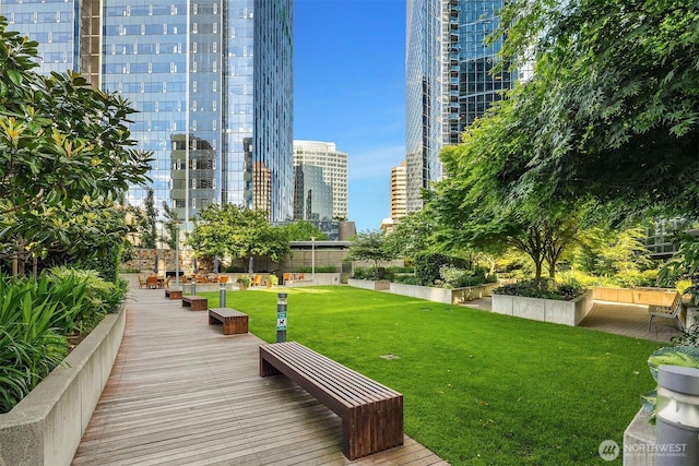 500 106th Ave NE Unit 611, Bellevue, WA 98004 - surrounding community featuring a view of city and a yard