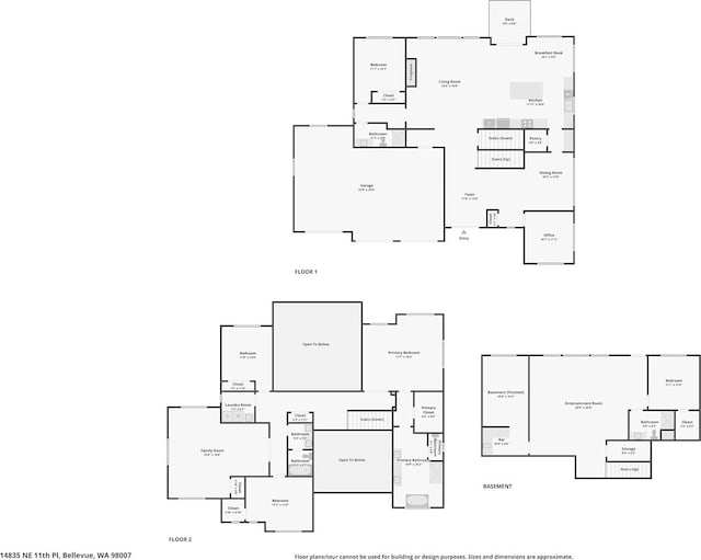 14835 NE 11th Pl, Bellevue, WA 98007 - home floor plan