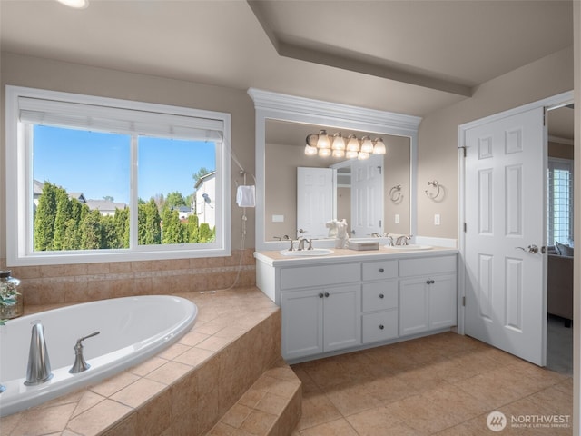1206 S 36th Pl, Renton, WA 98055 - full bathroom with a bath and double vanity