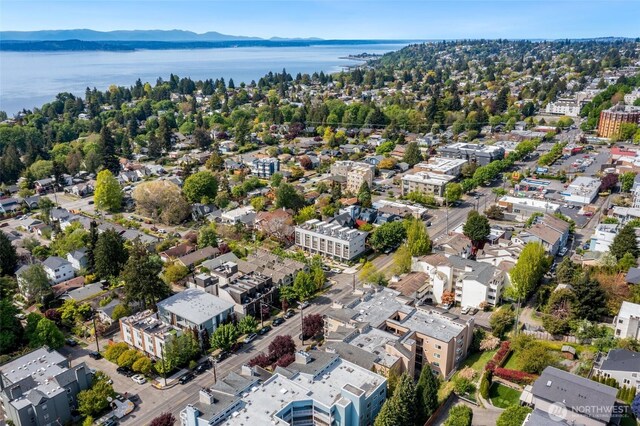 6910 California Ave SW Unit 26, Seattle, WA 98136 - birds eye view of property featuring a water and mountain view