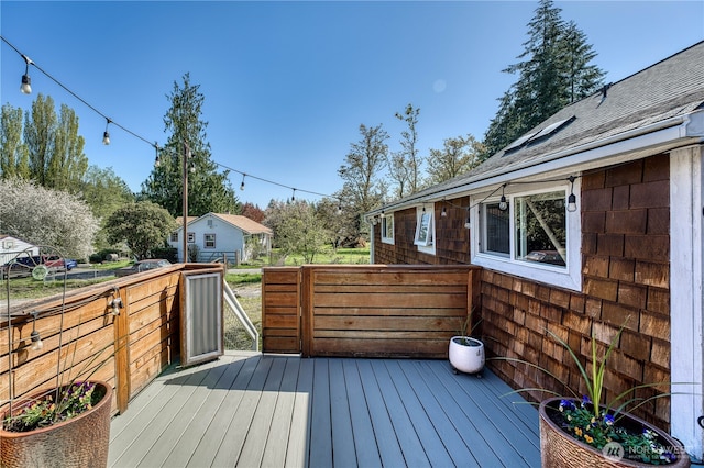 view of wooden deck