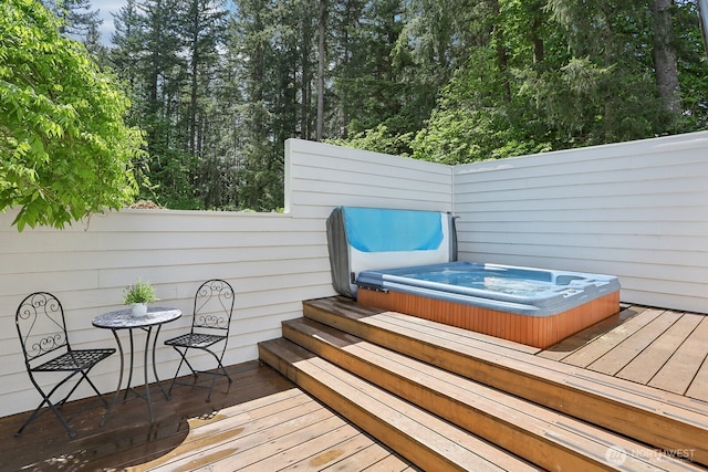 view of wooden terrace