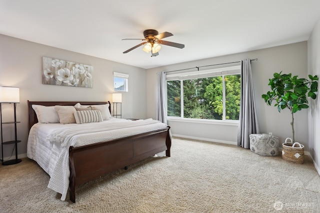 25510 SE 275th Pl, Maple Valley, WA 98038 - carpeted bedroom with baseboards and a ceiling fan
