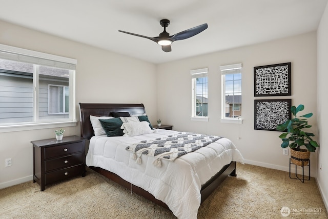 25510 SE 275th Pl, Maple Valley, WA 98038 - bedroom featuring carpet floors, baseboards, and a ceiling fan