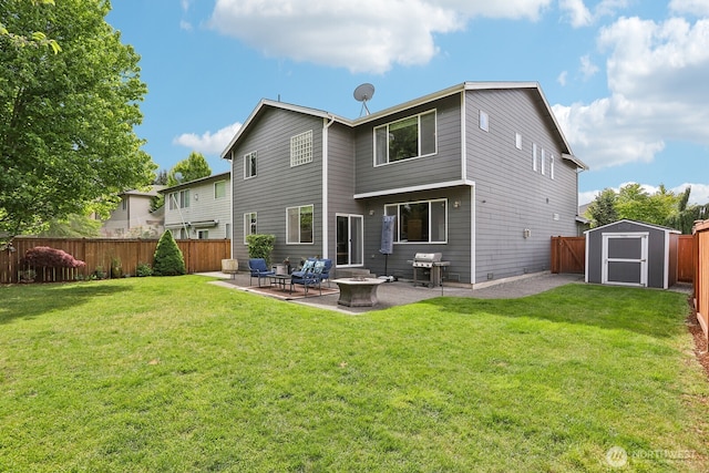 25510 SE 275th Pl, Maple Valley, WA 98038 - back of property featuring a patio area and an outdoor fire pit