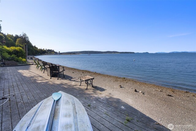192 Fay Ln, Camano Island, WA 98282 - water view featuring a view of the beach