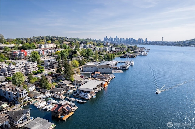 3123 Fairview Ave E Unit 2, Seattle, WA 98102 - aerial view featuring a view of city and a water view