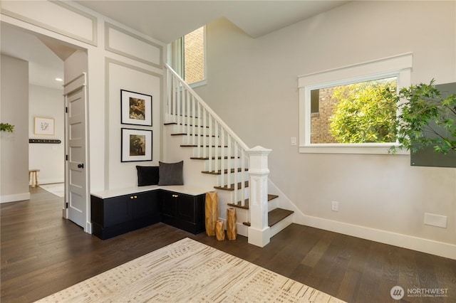 421 Malden Ave E, Seattle, WA 98112 - stairway with wood finished floors and baseboards