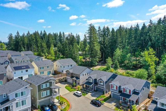 drone / aerial view with a residential view
